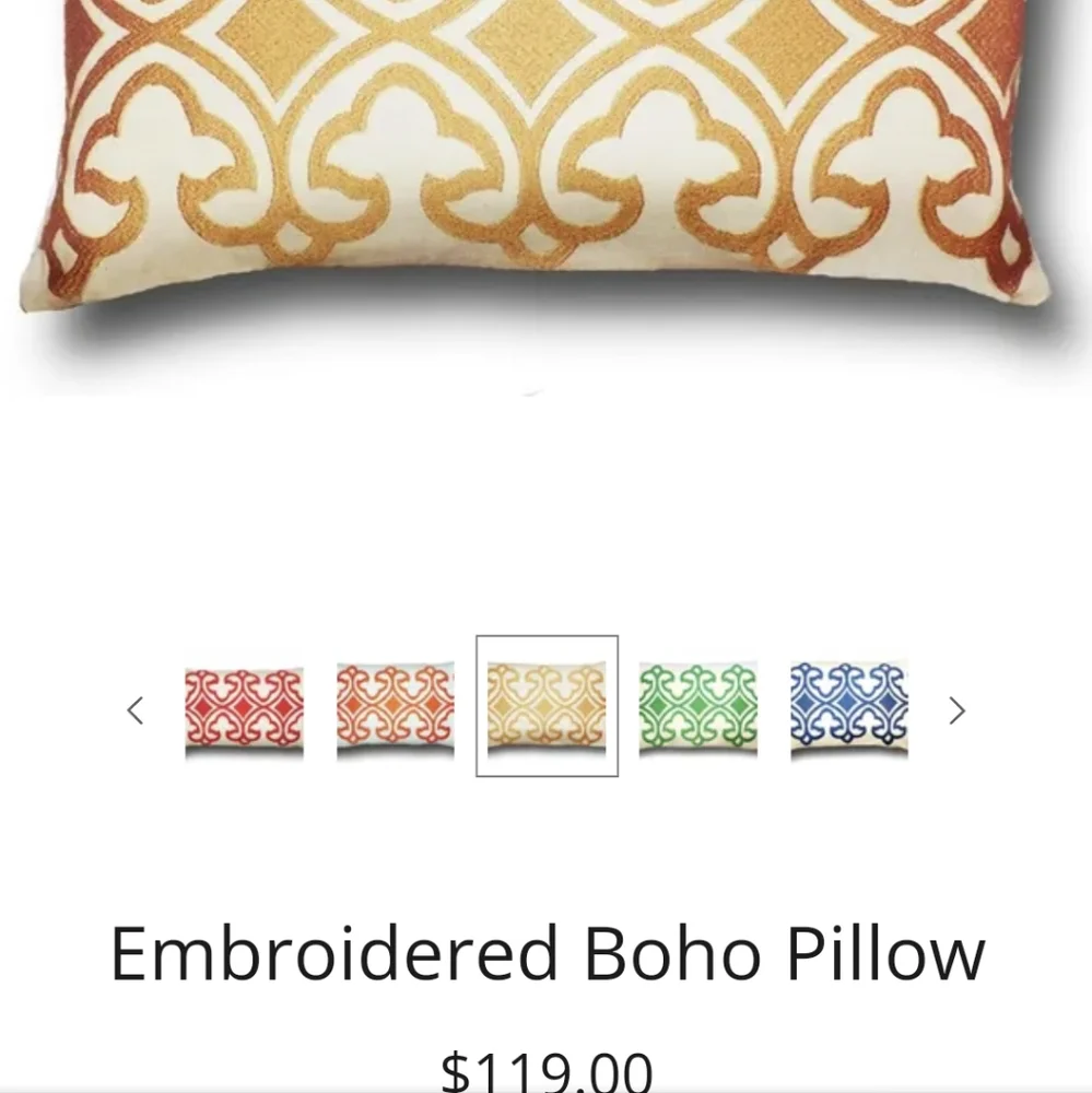 Frog Hill Designs Embroidered Boho Pillow Cover